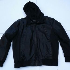 Guess Faux Leather Hooded Jacket